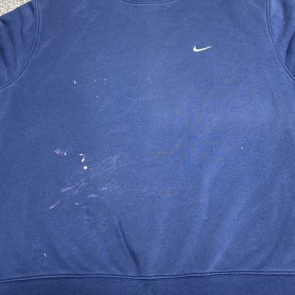 Vintage Nike Blue Crewneck Side Swoosh Crewneck Sweatshirt Grunge 90s Large - Picture 7 of 7